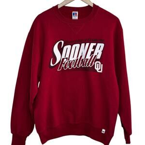 Vtg 1990's Russell Athletic University of Oklahoma Sooner Football Sweatshirt
